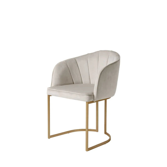 Homedock Cadeira Beverly  Dourado c/ Veludo Fendi Móveis Provincia