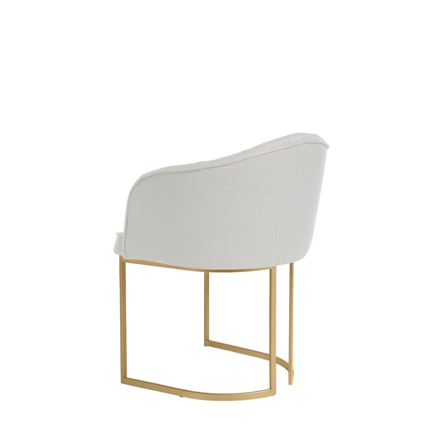 Homedock Cadeira Beverly  Dourado c/ Linho Mescla Cru Móveis Provincia