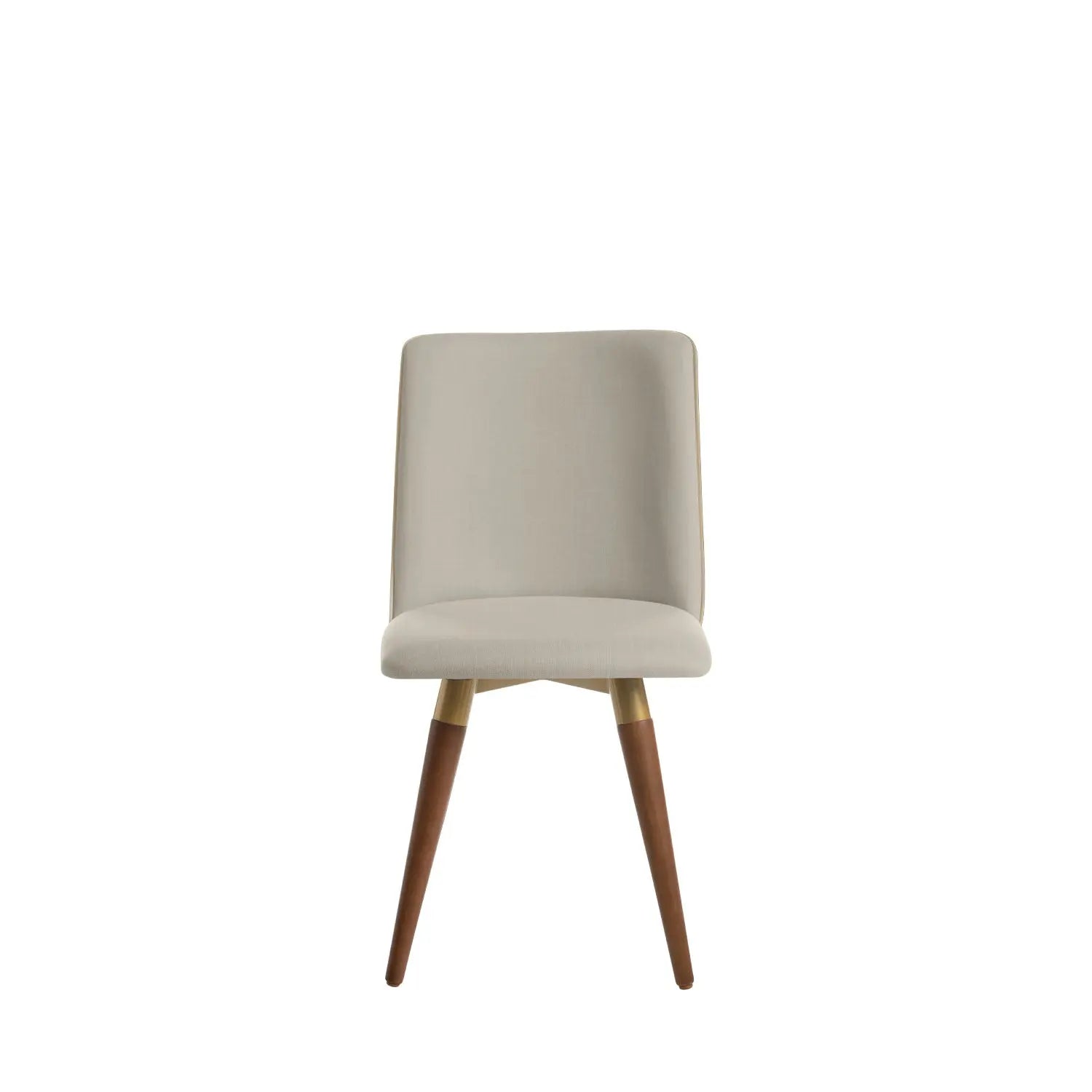 Homedock Cadeira Dakota Giratória - Linho c/ PU Off White - Dourado - Natural Móveis
