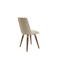 Homedock Cadeira Dakota Giratória - Linho c/ PU Off White - Dourado - Natural Móveis