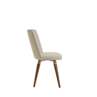Homedock Cadeira Dakota Giratória - Linho c/ PU Off White - Dourado - Natural Móveis