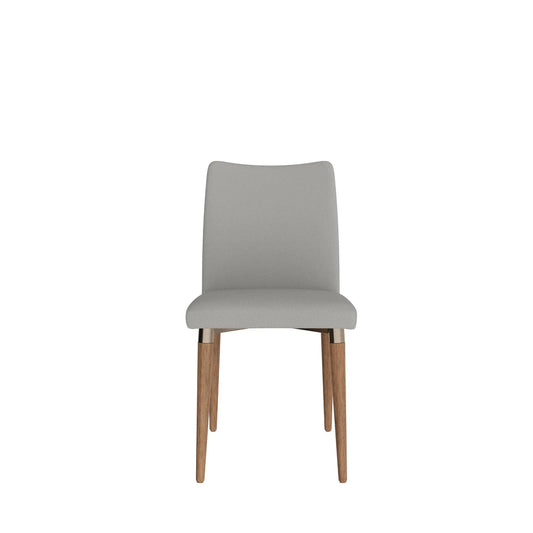 Homedock Cadeira Iron - Natural c/ Linho Carbono - Dourado Móveis Província