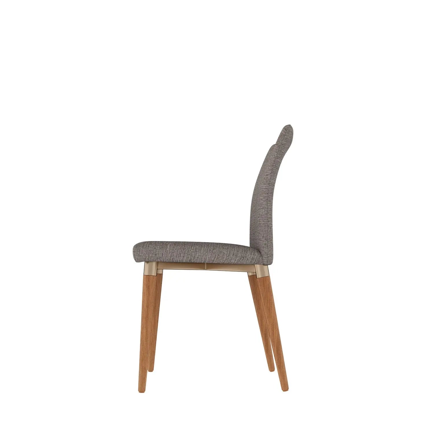 Homedock Cadeira Iron – Linho Mescla Cinza – Dourado – Natural Móveis Provincia