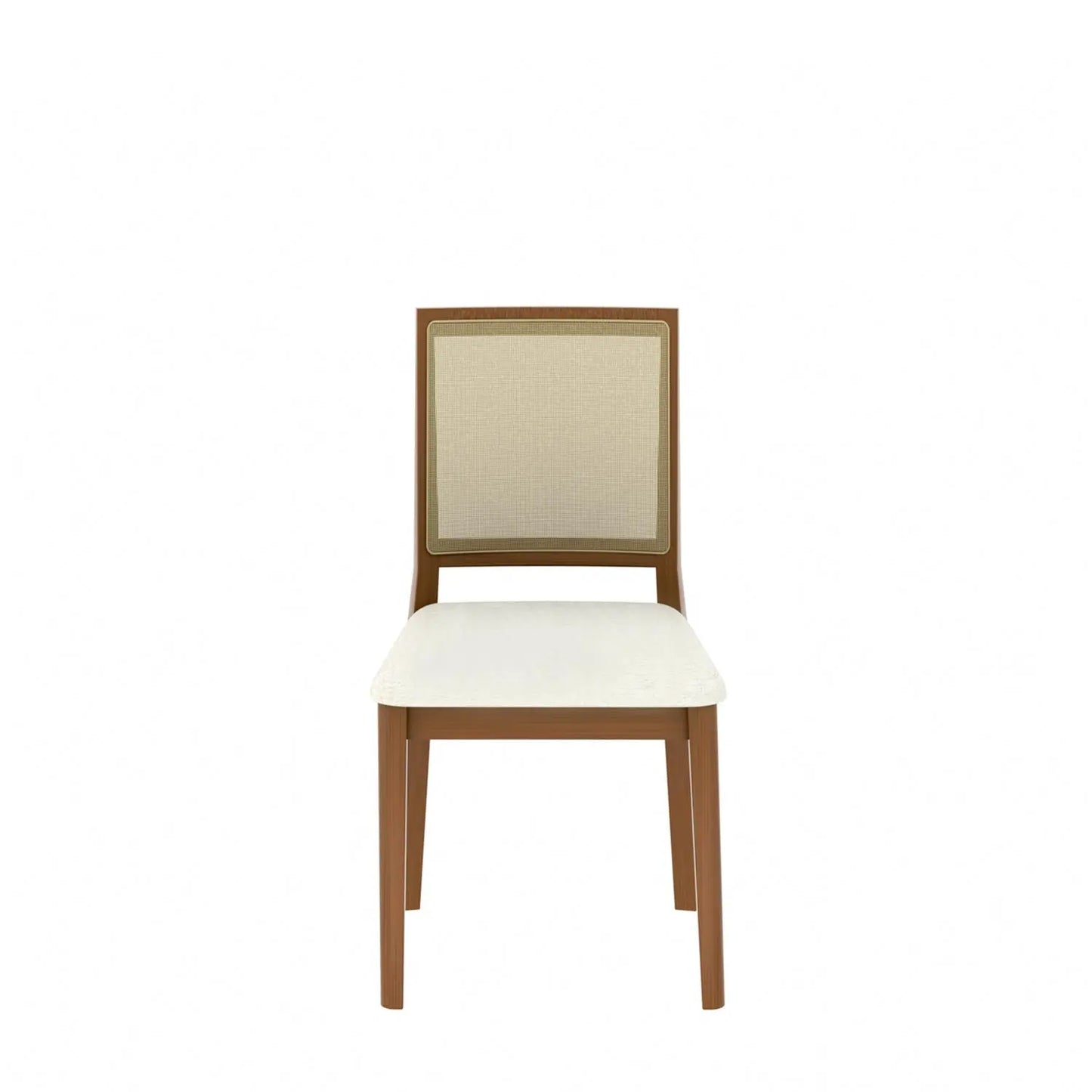 Homedock Cadeira Marla - Linho Off White c/ Natural Carmo