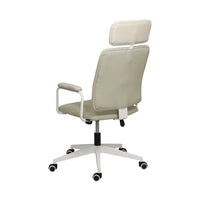 Homedock Cadeira Office Giratória Meghan - PU Verde Sálvia c/ Off White Matteo