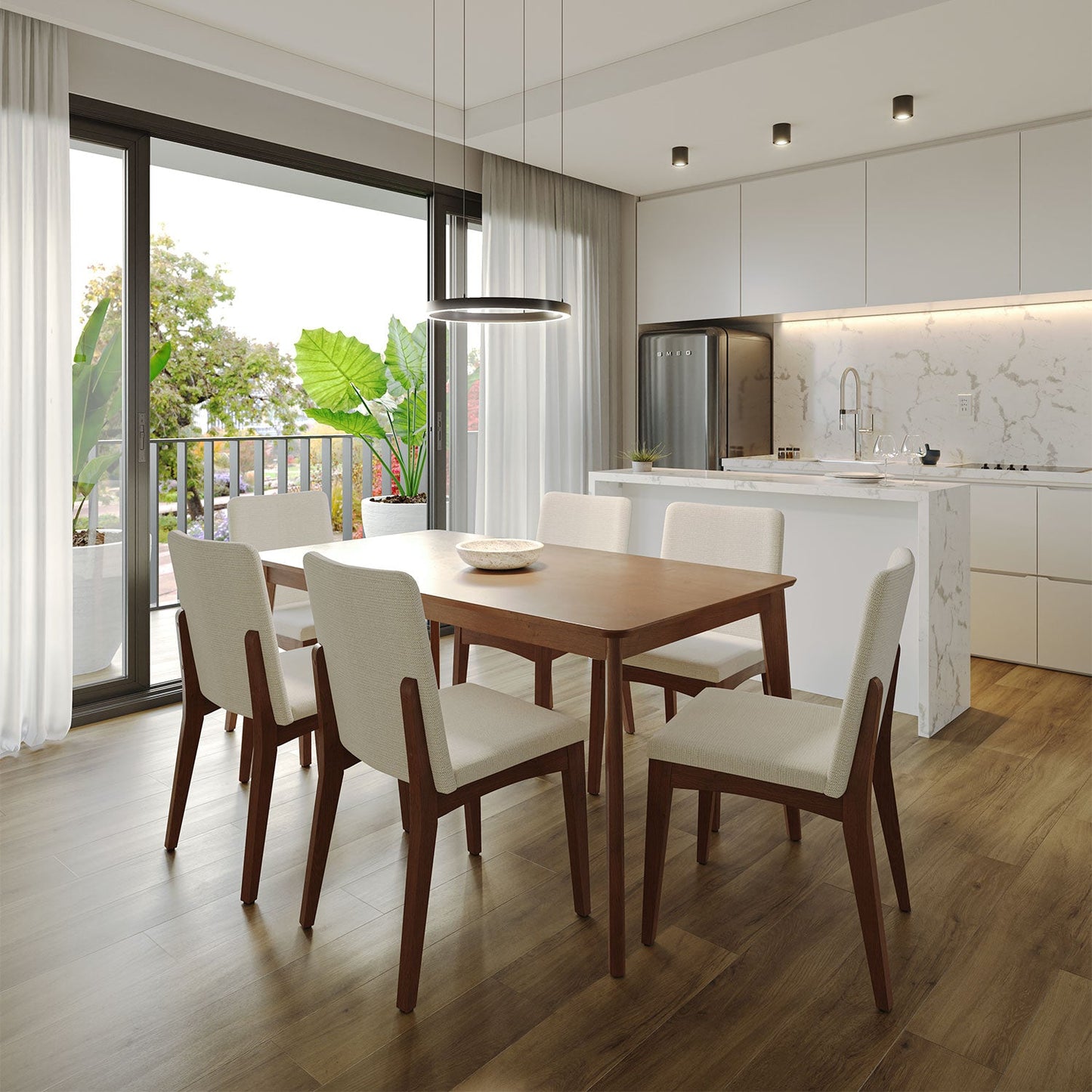 Homedock Cadeira Olive - Natural c/ Linho Mescla Cru Homedock