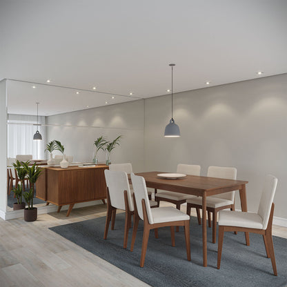 Homedock Cadeira Olive - Natural c/ Linho Mescla Cru Homedock