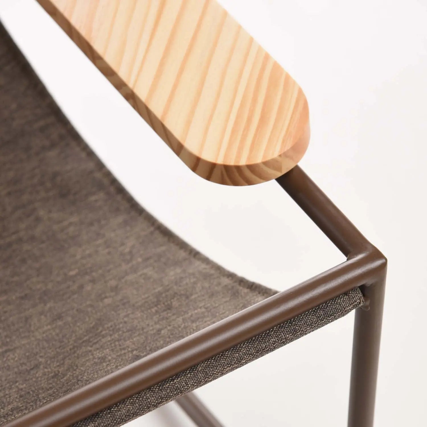 Homedock Cadeira de Balanço em Metal Titanium Marrom 85 cm Linee