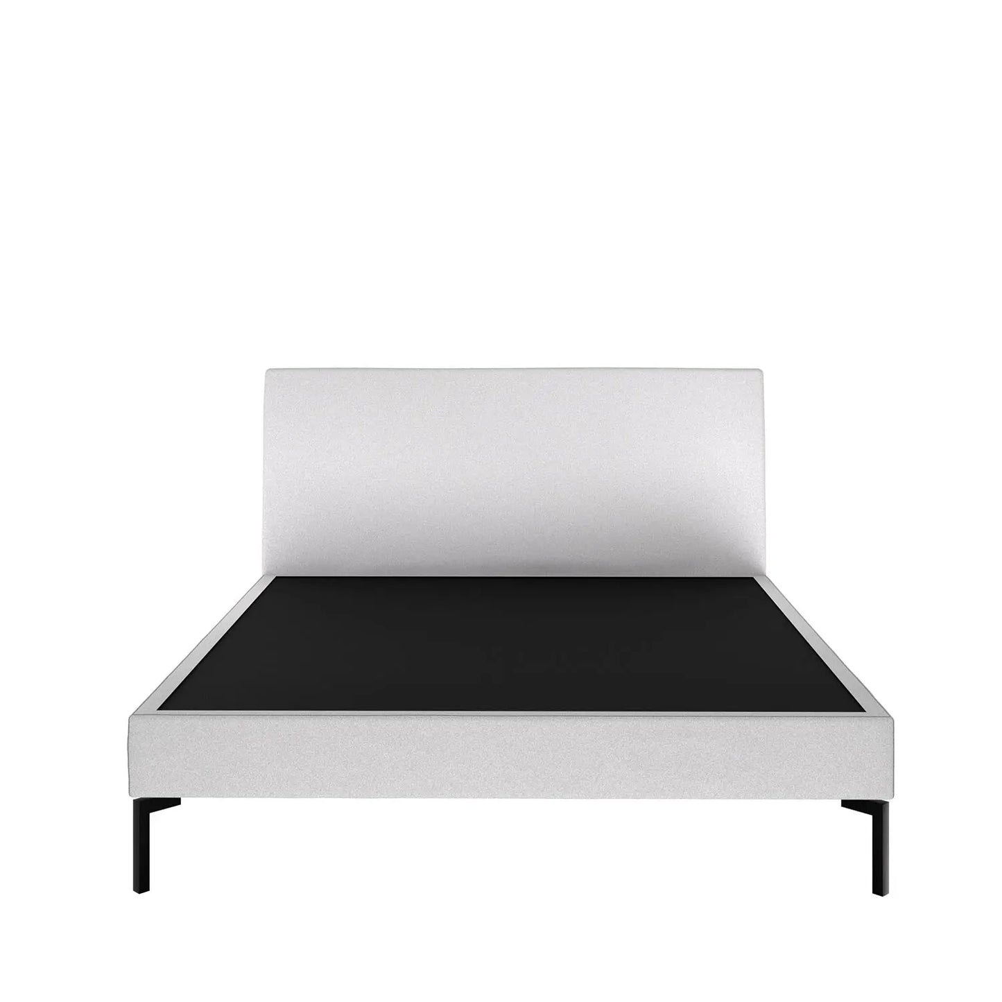 Homedock Cama King Estofada Amália - Bouclê Branco c/ Preto Moveis