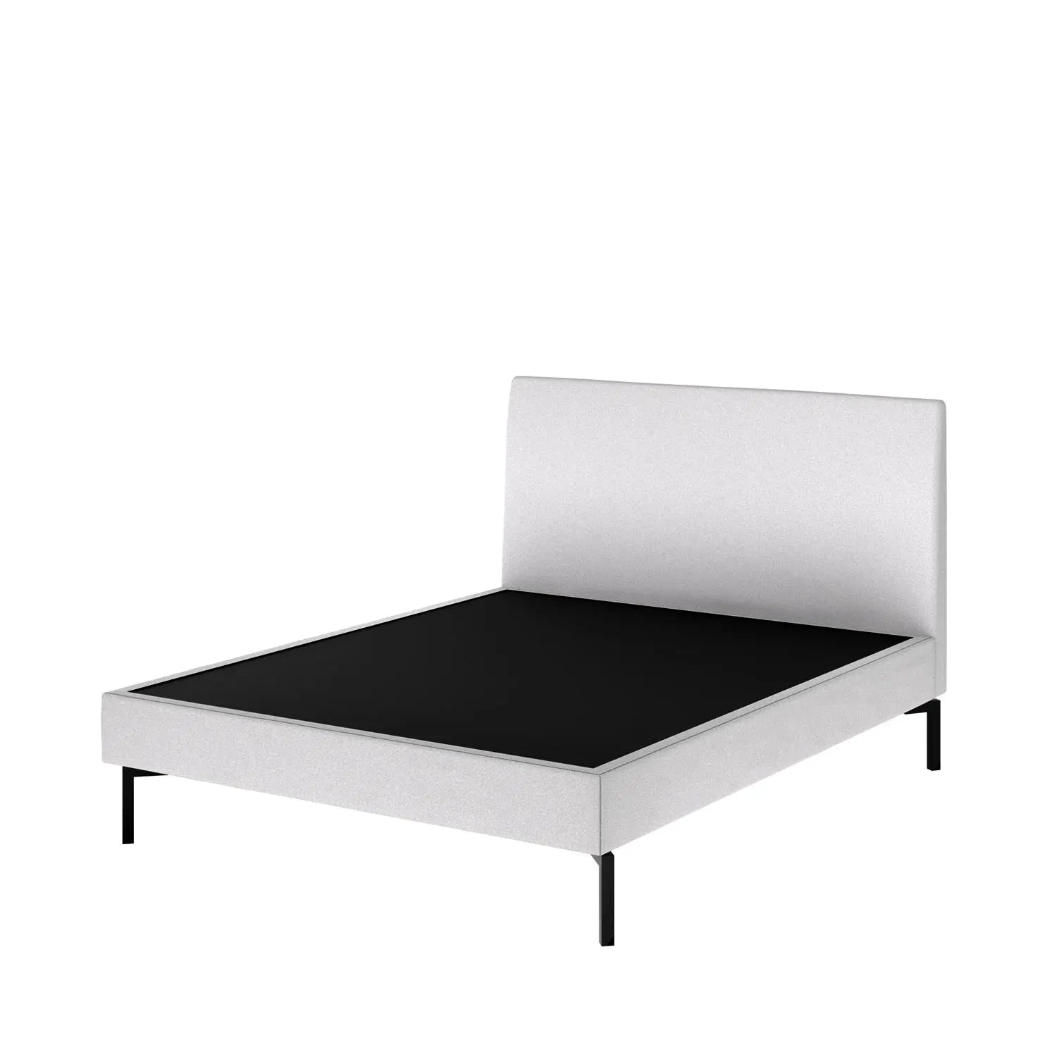 Homedock Cama Queen Estofada Amália - Bouclê Branco c/ Preto Moveis