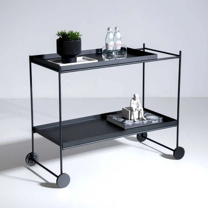 Homedock Carrinho Bar de Metal Alcoba Preto 90 cm Linee