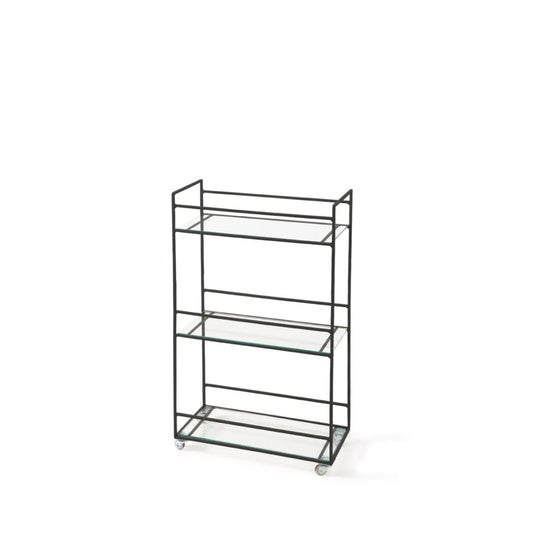 Homedock Carrinho Bar de Metal Ben Preto 85 cm Linee