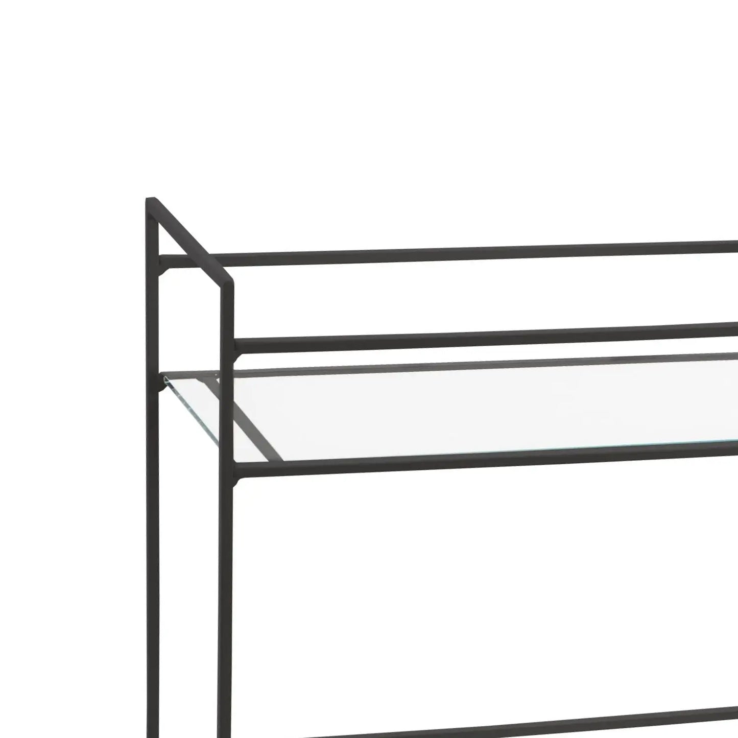 Homedock Carrinho Bar de Metal Ben Preto 85 cm Linee