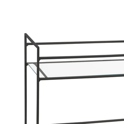 Homedock Carrinho Bar de Metal Ben Preto 85 cm Linee