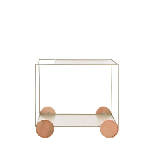 Homedock Carrinho Bar de Metal Mercúrio Fendi 90 cm Linee