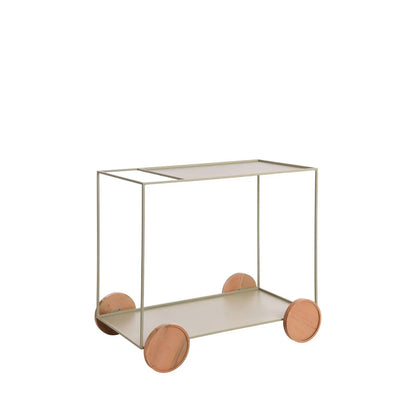 Homedock Carrinho Bar de Metal Mercúrio Fendi 90 cm Linee