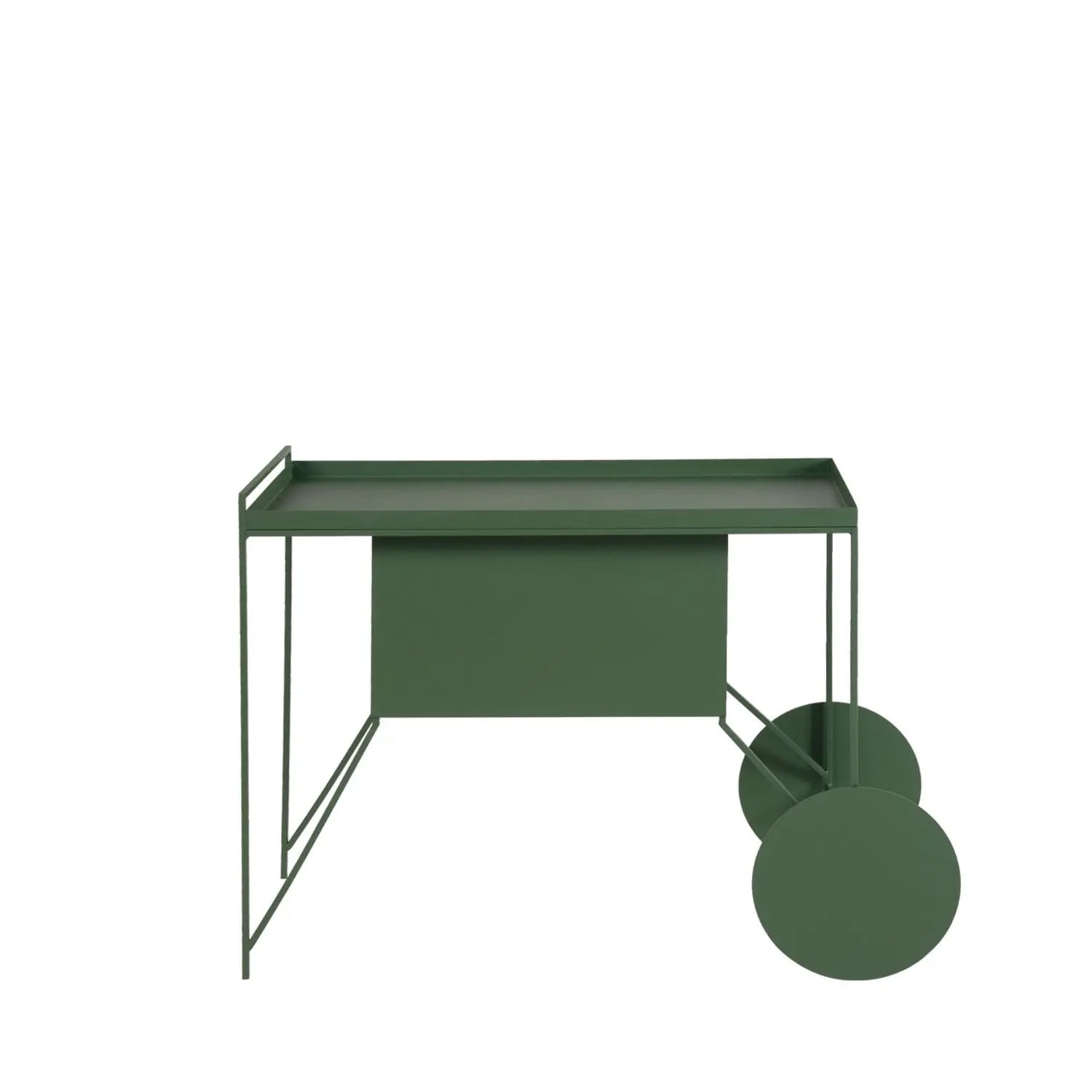 Homedock Carrinho Bar de Metal Tanner 103 cm - Verde Militar Linee