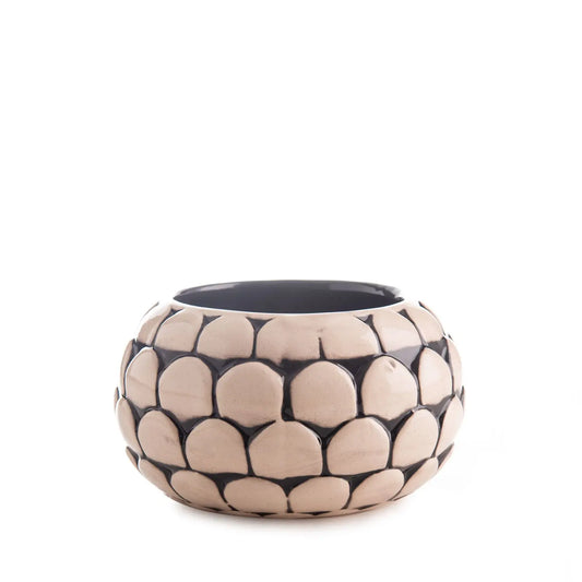 Homedock Centro de Mesa Cryder Preto 13 cm Ceramica