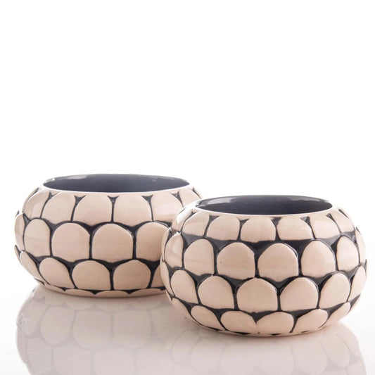 Homedock Centro de Mesa Cryder Preto 13 cm Ceramica