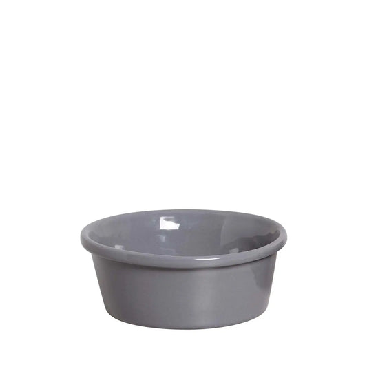 Homedock Comedouro Pet de Cerâmica Ozzy Cinza 20 cm Burguina Cerâmica