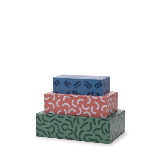 Homedock Conjunto de Caixas Organizadoras Fiamma Abstract – Multicolorido Mart