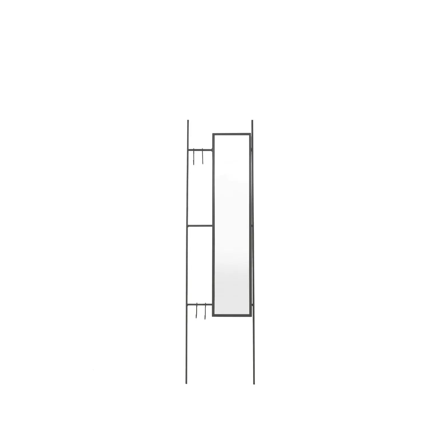 Homedock Escadinha de Metal com Espelho Léa 156 cm - Preto Linee