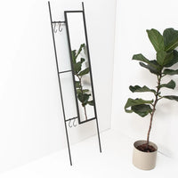 Homedock Escadinha de Metal com Espelho Léa 156 cm - Preto Linee