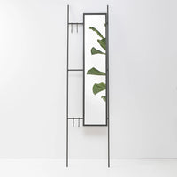 Homedock Escadinha de Metal com Espelho Léa 156 cm - Preto Linee