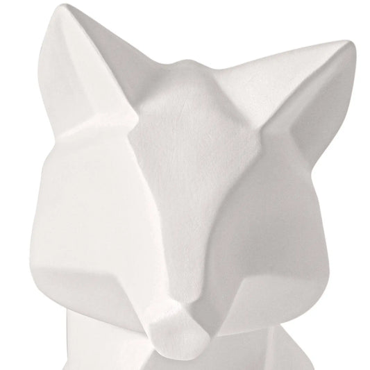 Homedock Escultura Bastet Fox 31 cm – Branco Mart