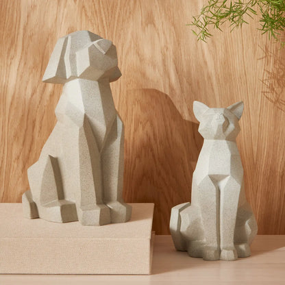 Homedock Escultura Gato de Poliresina Bastet Cinza 23 cm Mart