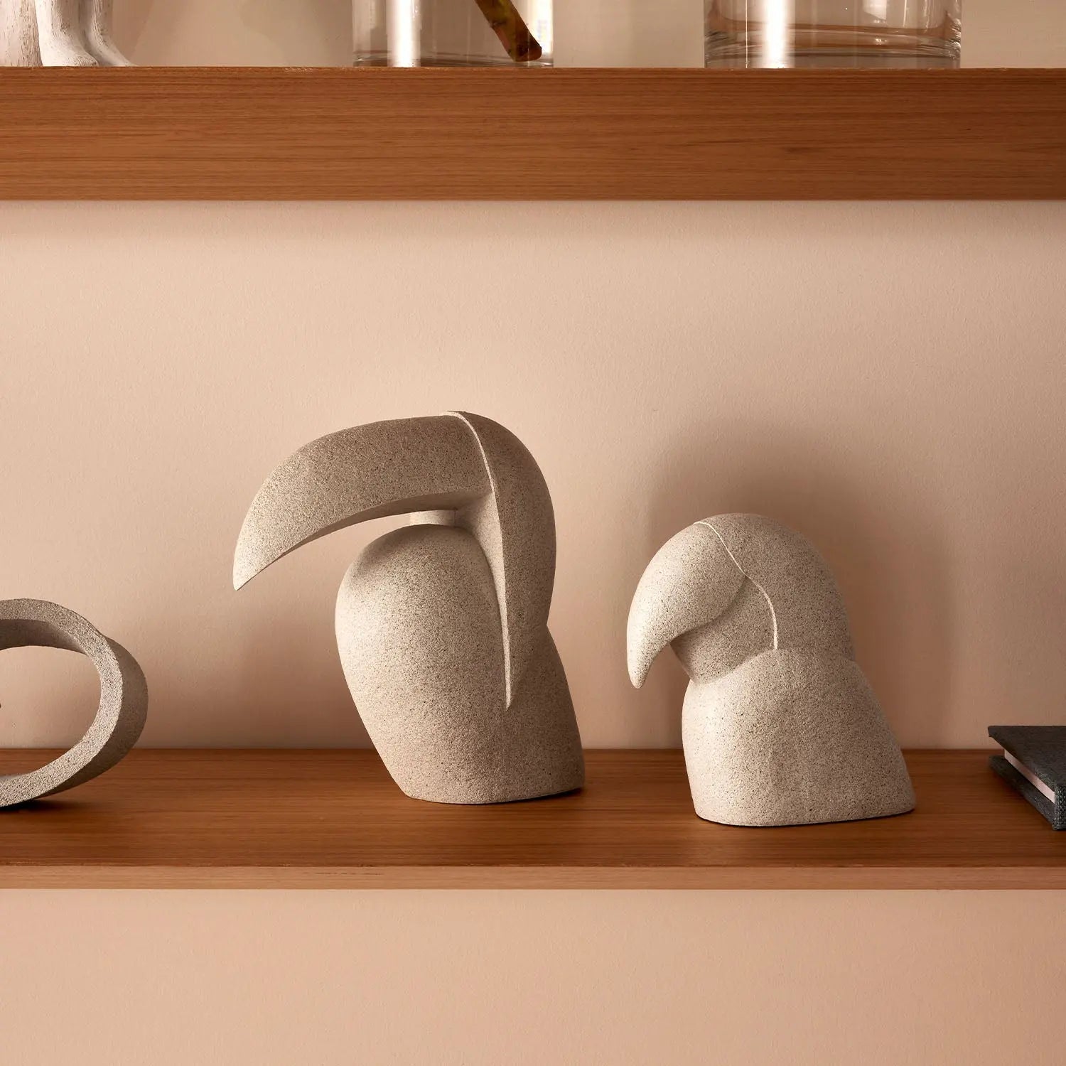 Homedock Escultura Polyen Toucan 20 cm – Cinza Mart