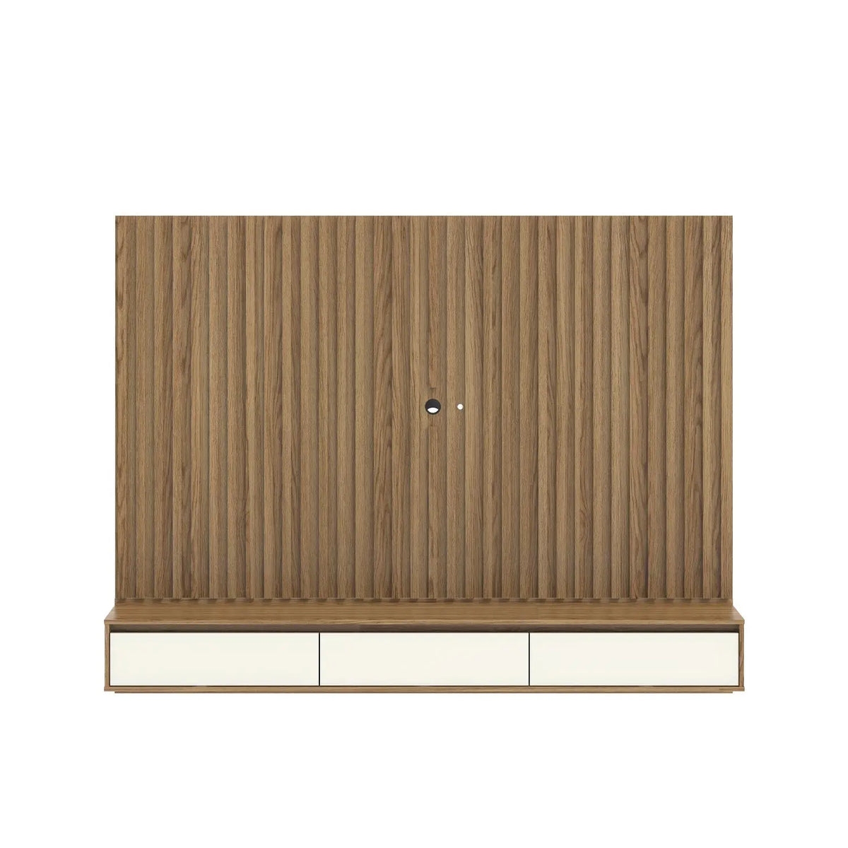 Homedock Home para TV Suspenso Aden 216 cm - Freijó c/ Off White Fosco Província