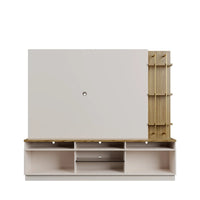 Homedock Home para TV Varese 220 cm - Freijó c/ Off White Moveis