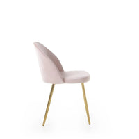 Homedock Kit com 2 Cadeiras Kyra Veludo Rosa - Dourado Chang