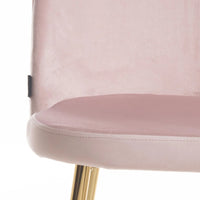 Homedock Kit com 2 Cadeiras Kyra Veludo Rosa - Dourado Chang