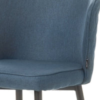 Homedock Kit com 2 Cadeiras Liz - Linho Mescla Dark Blue c/ Preto Matteo