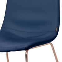 Homedock Kit com 2 Cadeiras Scott - PU Azul Marinho c/ Cobre Matteo