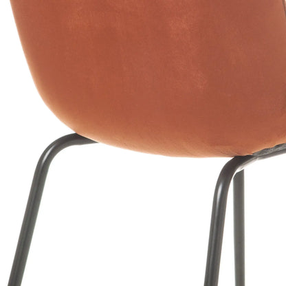 Homedock Kit de 2 Cadeiras Hannah - Veludo Canela c/ Preto Matteo