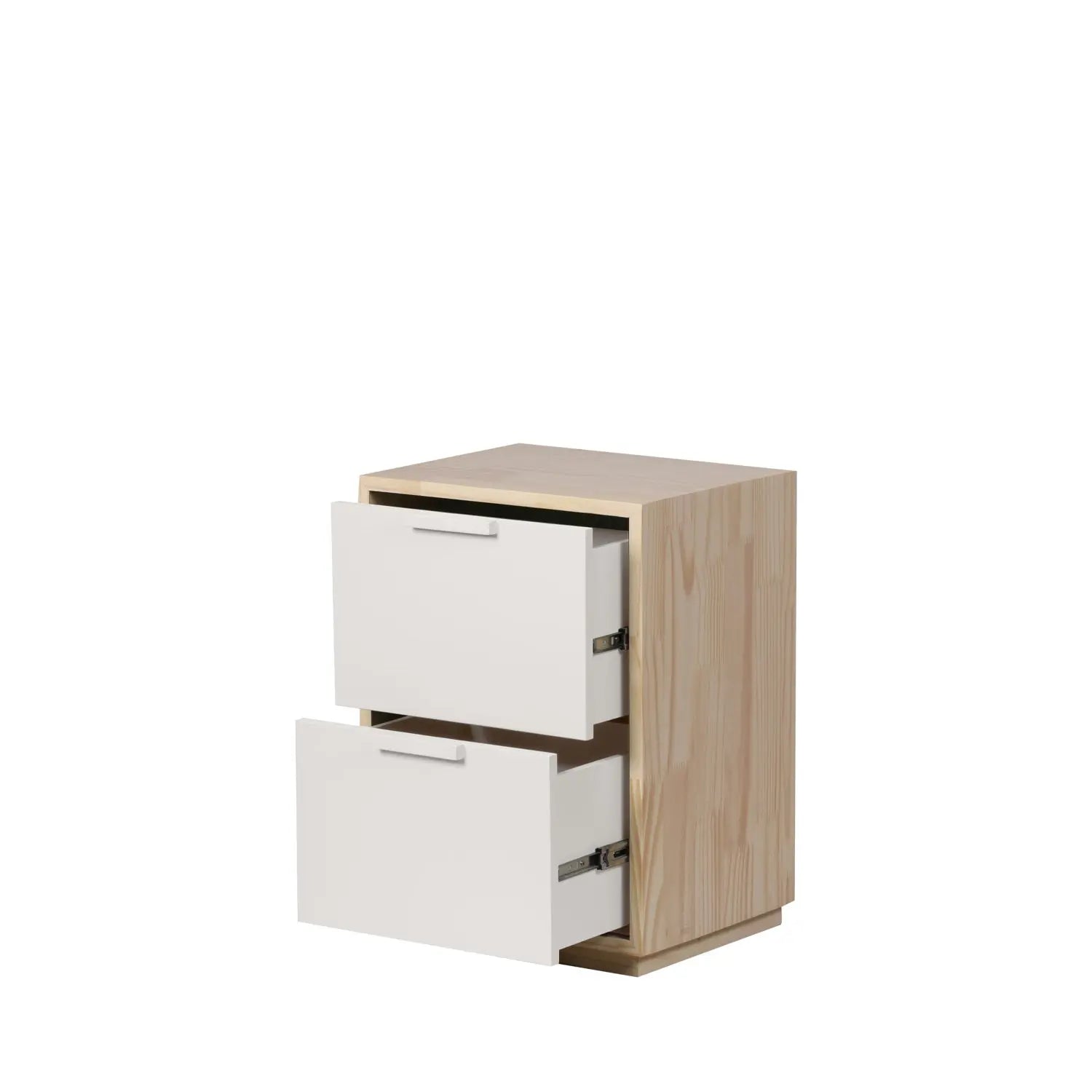 Homedock Mesa Cabeceira Vicente Off White c/ 2 Gavetas Decoratta