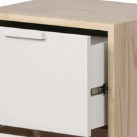 Homedock Mesa Cabeceira Vicente Off White c/ 2 Gavetas Decoratta