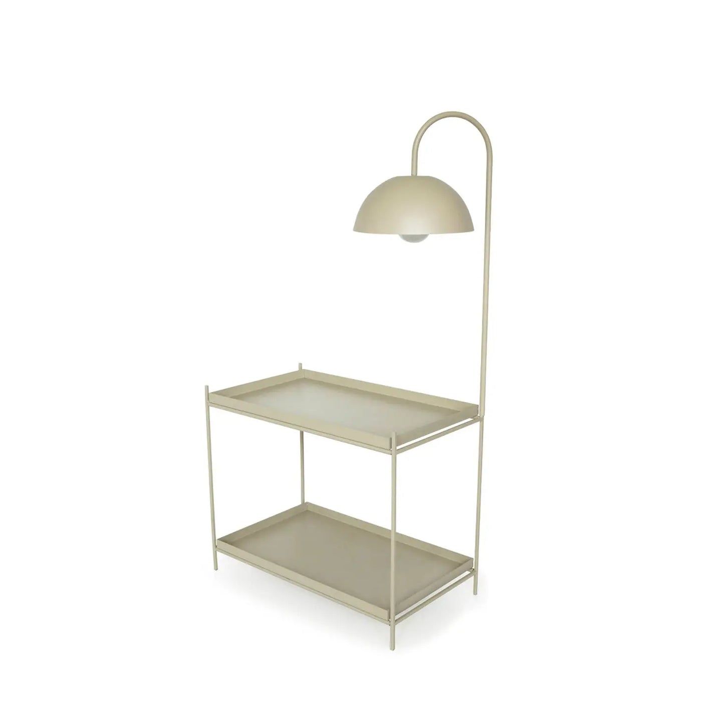 Homedock Mesa Lateral com Luminária Dublin 75 cm - Taupe Linee