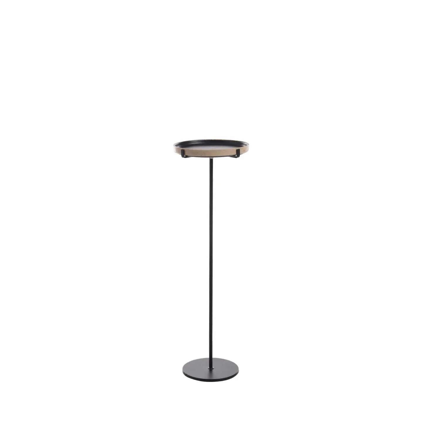 Homedock Mesa Lateral de Metal Dave 60 cm - Preto Linee