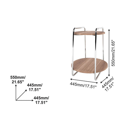 Homedock Mesa de Apoio Barlet 55 cm - Castanho c/ Cromado Pozza