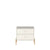 Mesa de Cabeceira Jasper 63 cm - Off White Fosco c/ Dourado