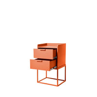 Homedock Mesa de Cabeceira Pierre Terracota c/ 2 Gavetas Decoratta