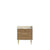 Mesa de Cabeceira c/ 2 Gavetas Yves 53 cm - Off White Fosco - Freijó c/ Dourado