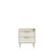 Mesa de Cabeceira c/ 2 Gavetas Yves 53 cm - Off White Fosco c/ Dourado