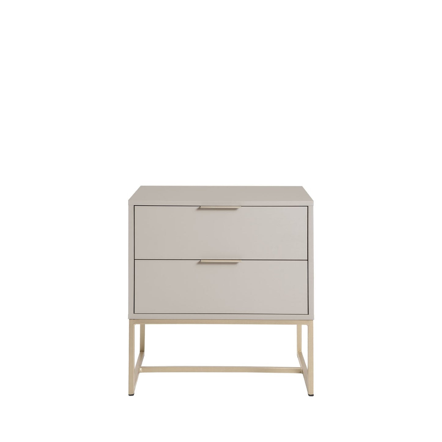 Homedock Mesa de Cabeceira com 2 Gavetas Brienne 55 cm - Taupe Aprimore