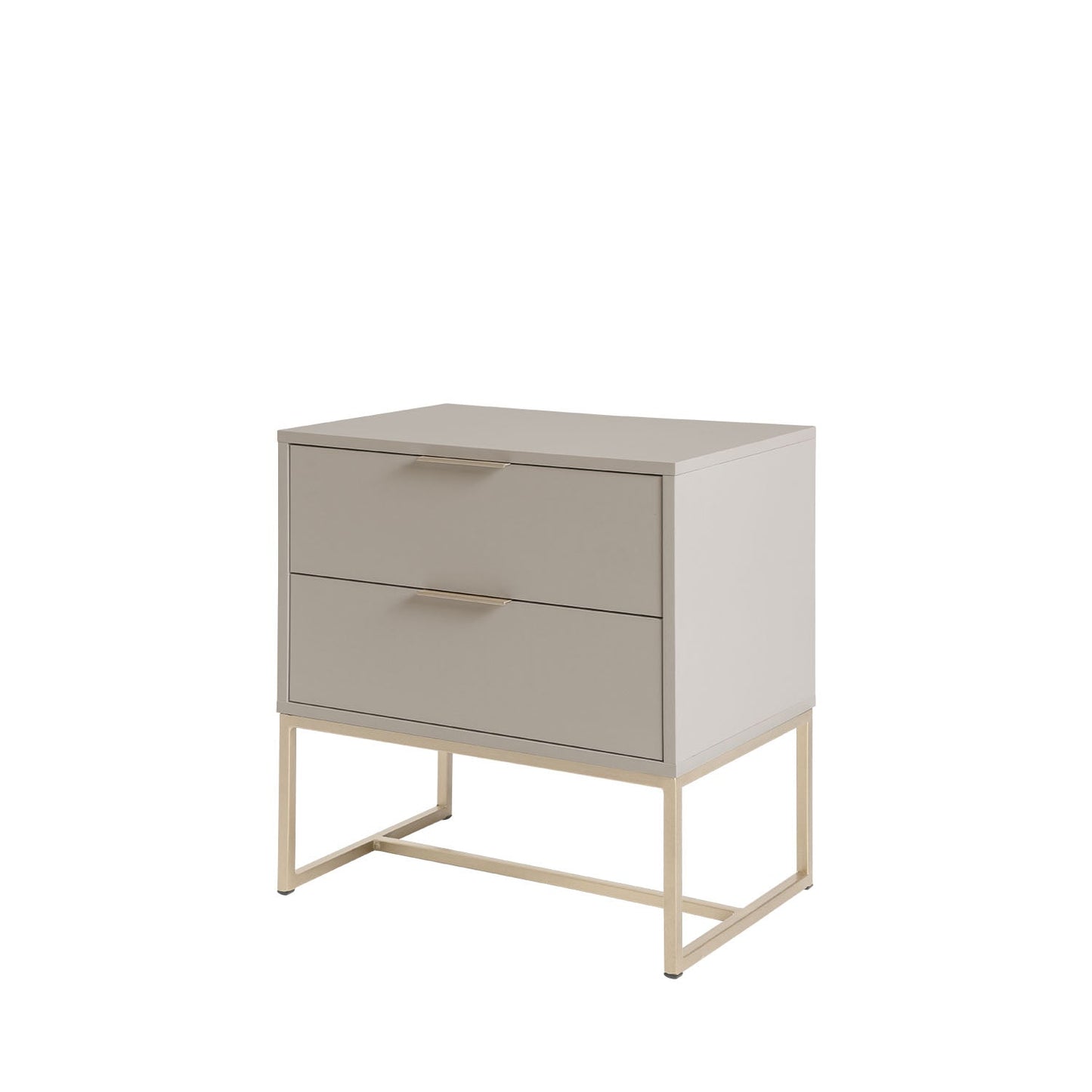 Homedock Mesa de Cabeceira com 2 Gavetas Brienne 55 cm - Taupe Aprimore