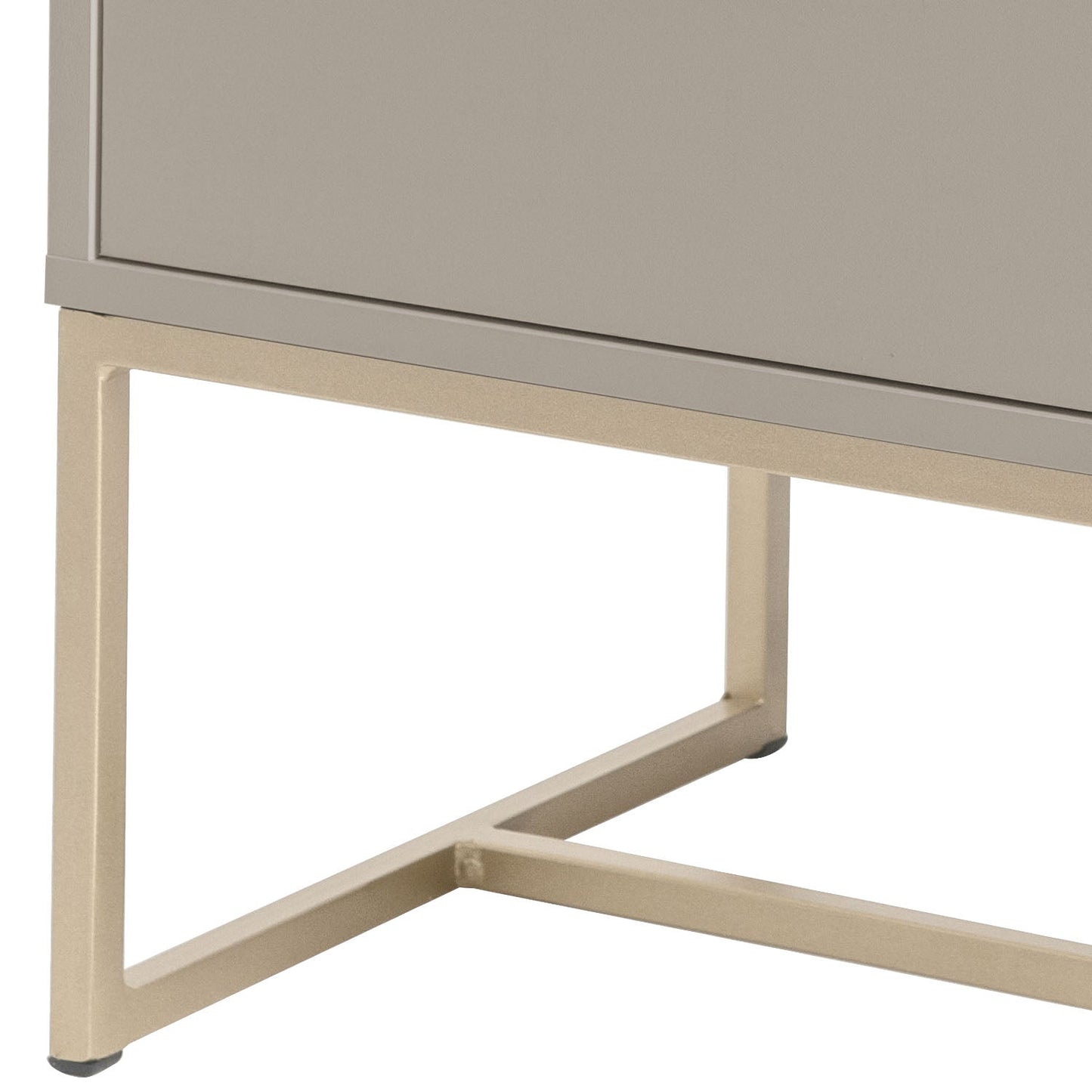 Homedock Mesa de Cabeceira com 2 Gavetas Brienne 55 cm - Taupe Aprimore